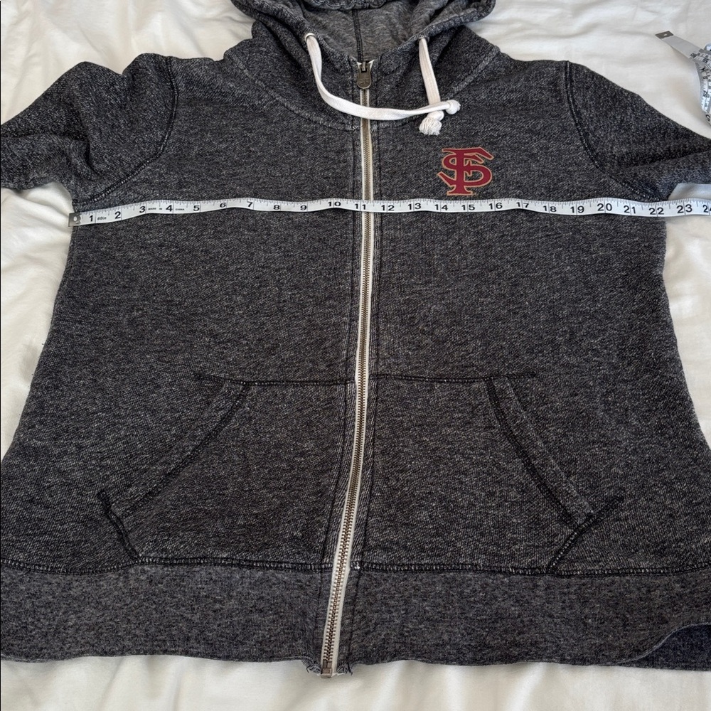 Florida State Seminoles Zip Up Hoodie Pressbox Size XL Womens Charcoal - Picture 9 of 11